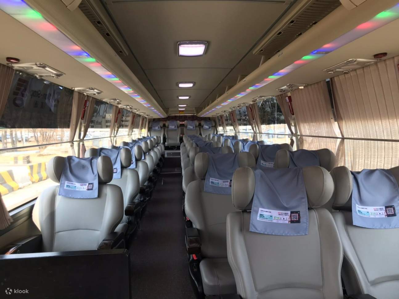 limousine bus interior view